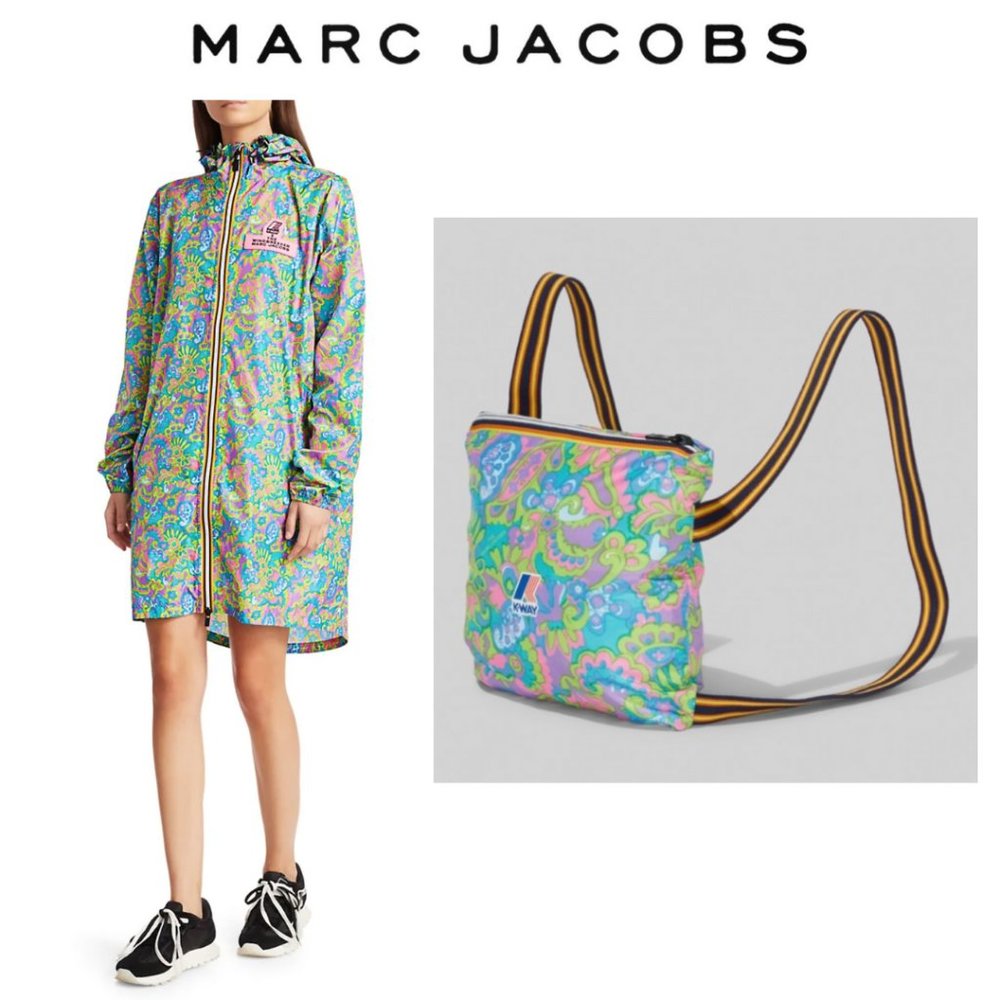 Marc Jacobs x K-Way Packable Psychedelic Paisley Windbreaker